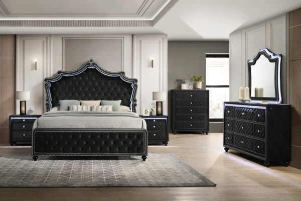 3705-kingdom-blk-bedroom-set-frontview-cnp-orig_orig.jpg Kingdom Black 4PC OR 5PC Set - Queen, King