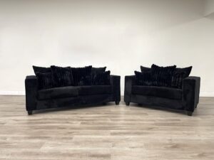 410-2PC-BLACK Sofa & Loveseat Set