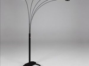 4888B-BK PEACOCK SHADE FLOOR LAMP BK 82"H