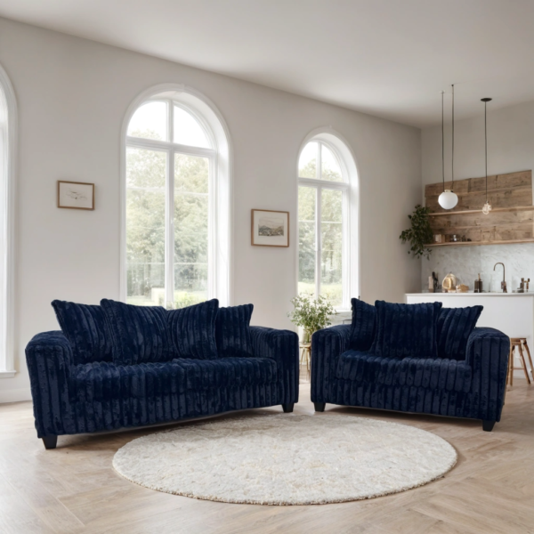 510-2pc-blue-3_orig.png 510 Navy - Sofa & Loveseat Set