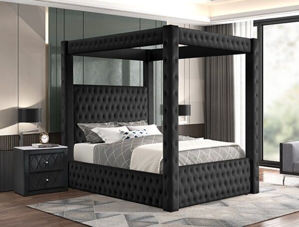 5114BK.jpg 5114BK ANNABELLE CANOPY BED BLACK