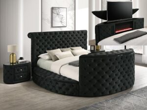 5212BK.jpg 5212BK VOLTARE FIREPLACE/TV LIFT BED BLACK