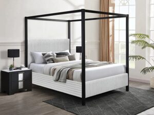 5262LG.jpg 5262LG CORA CANOPY BED LIGHT GREY