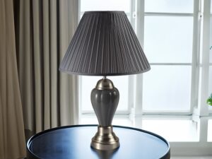 6115GY PORCELAIN LAMP GREY