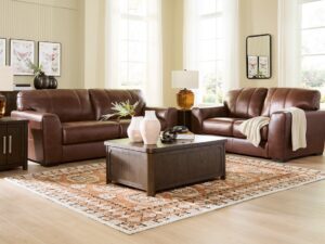 Ashley 729-07 Sofa & Loveseat Set (TOP-GRAIN)
