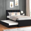 8a54da48-2aff-4e99-bb23-4c5cf7d4184e-1.jpg MAYA - Black Twin, Full Platform Bed w/ Trundle