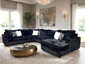 9900-new-1_orig.png 9900 Black - 4PC Oversized Sectional