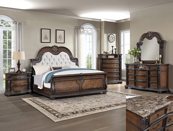 B1610.jpg SETB1610 STANLEY BEDROOM GROUP -COFFEE BROWN