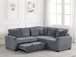 areil-charcoal-2_orig.jpg Ariel Charcoal Sectional With Pull-Out Bed