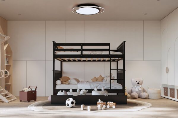 bb32_orig-1.jpg BB32 Full/Full Bunk Bed w/Twin Trundle Black