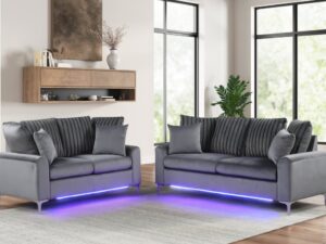 Celina Charcoal - 2PC Sofa & Loveseat Set