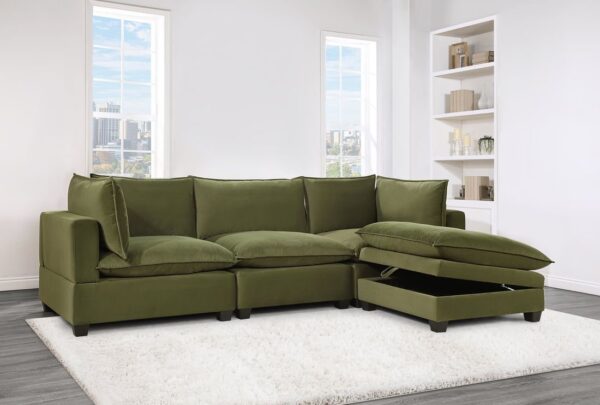 cloud-2-olive.jpg Cloud2 Olive Velvet Modular Sectional
