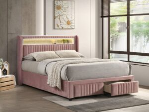 cupid-pnk-fs-sideview-cnp.jpg Cupid Pink Platform Bed - Twin, Full