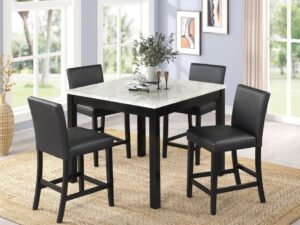 dior-pu_orig-1.jpg Dior PU - Black Pub Table + 4 Chair Set