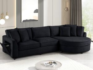 elvablack-1_orig.jpg Elva Black Sectional (w/ Reversible Chaise)