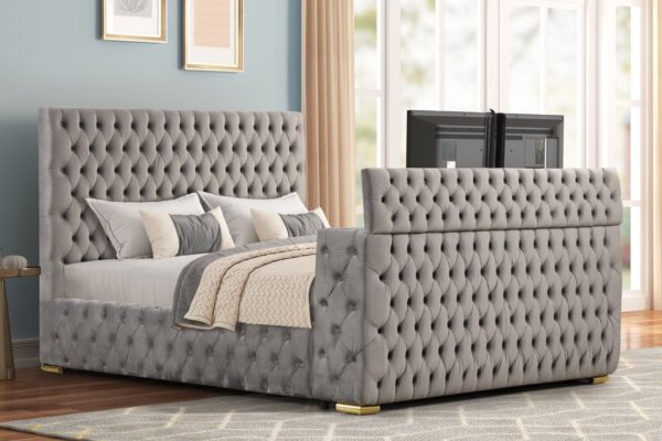 future-gray-1_orig.jpg Future Gray Platform Bed - Queen, King