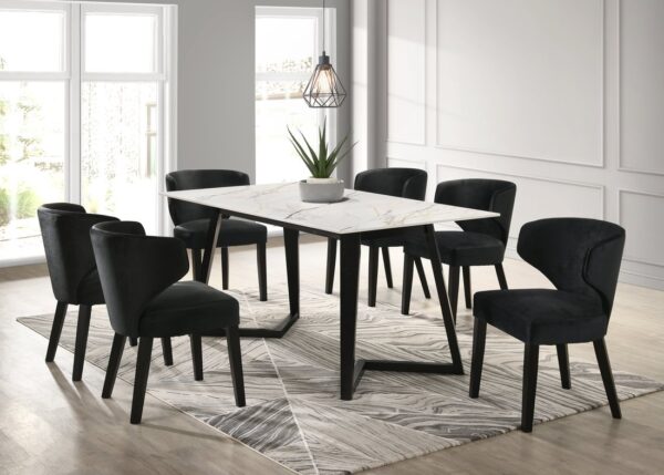 hamiltonwhiteblack_orig.jpg Hamilton Black Dining Table + 6 Chair Set