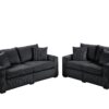 HH1123 Black - Sofa & Loveseat Set