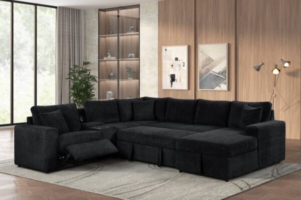 hunterblack2_orig.jpg Hunter Black Sectional (W/ Bluetooth Speaker & Pull-Out Bed)
