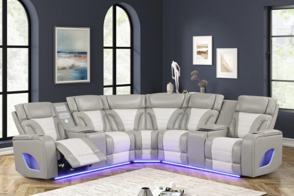 ibiza-gray-3_orig.jpg IBIZA POWER/POWER Gray Reclining Sectional