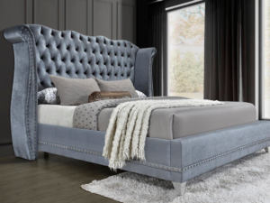 luxor-gray_orig.png Luxor Grey Platform Bed - Queen, King