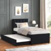 maya-black-2.jpg MAYA - Black Twin, Full Platform Bed w/ Trundle