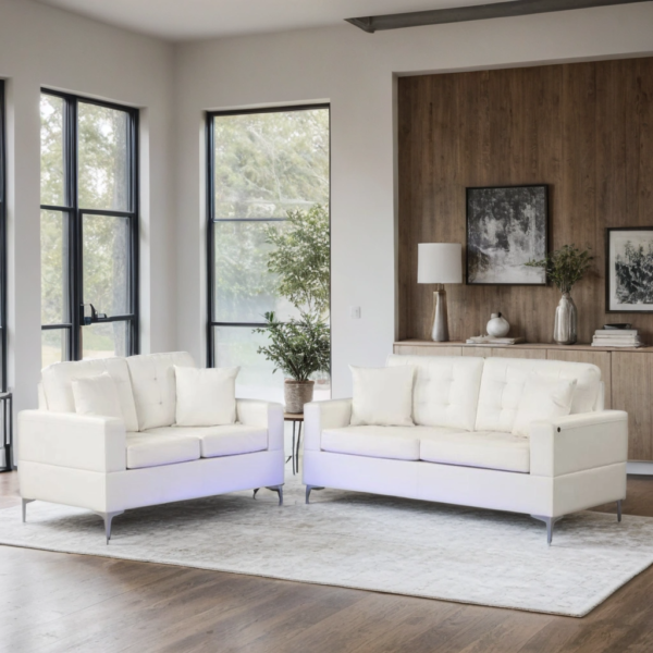 miami-white_orig.png Miami White - Sofa & Loveseat Set (LED LIGHTS)