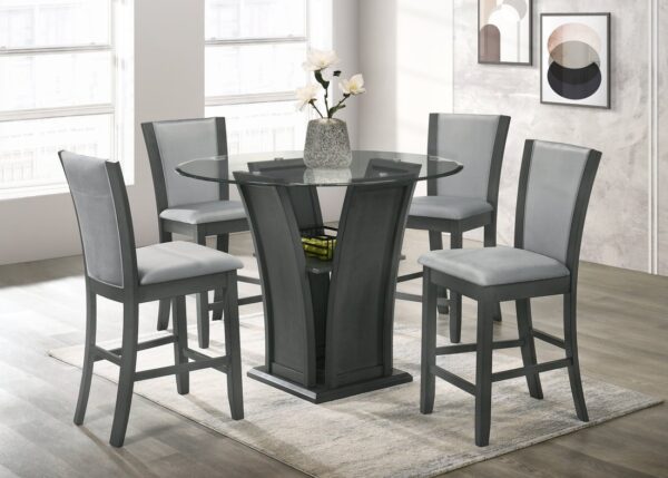 orlando-pub-grey-steel_orig.jpg Orlando - Grey Pub Table + 4 Chair Set