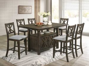 photo-d380_orig.jpg D380 - Counter Height Table & 6 Chairs Set
