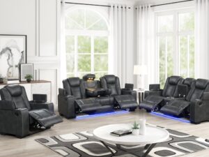 stefano30_orig.jpg STEFANO30 3PC Reclining Set (Gray)