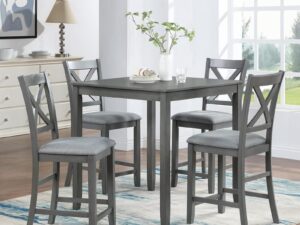 tahoe-gray_orig.jpg Tahoe - Grey - Pub Table + 4 Chairs