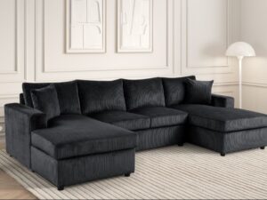 terasablack.jpg Terasa - Black Double Chaise Sectional