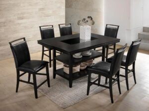 tommy-pub_orig-1.jpg Tommy Black - Counter Height Table & 6 Chairs Set