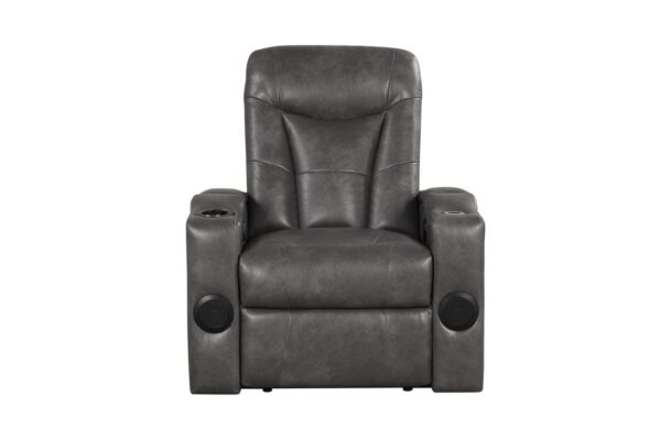 TOPGUN2 Dark Gray - Power Recliner (Bluetooth Speaker + Led Light)