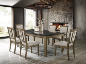 ts-melstone-bluestone-1-6-chair-back-with-fabric_orig-1.jpg Melstone - (GENUINE MARBLE) Table & 6-Chairs